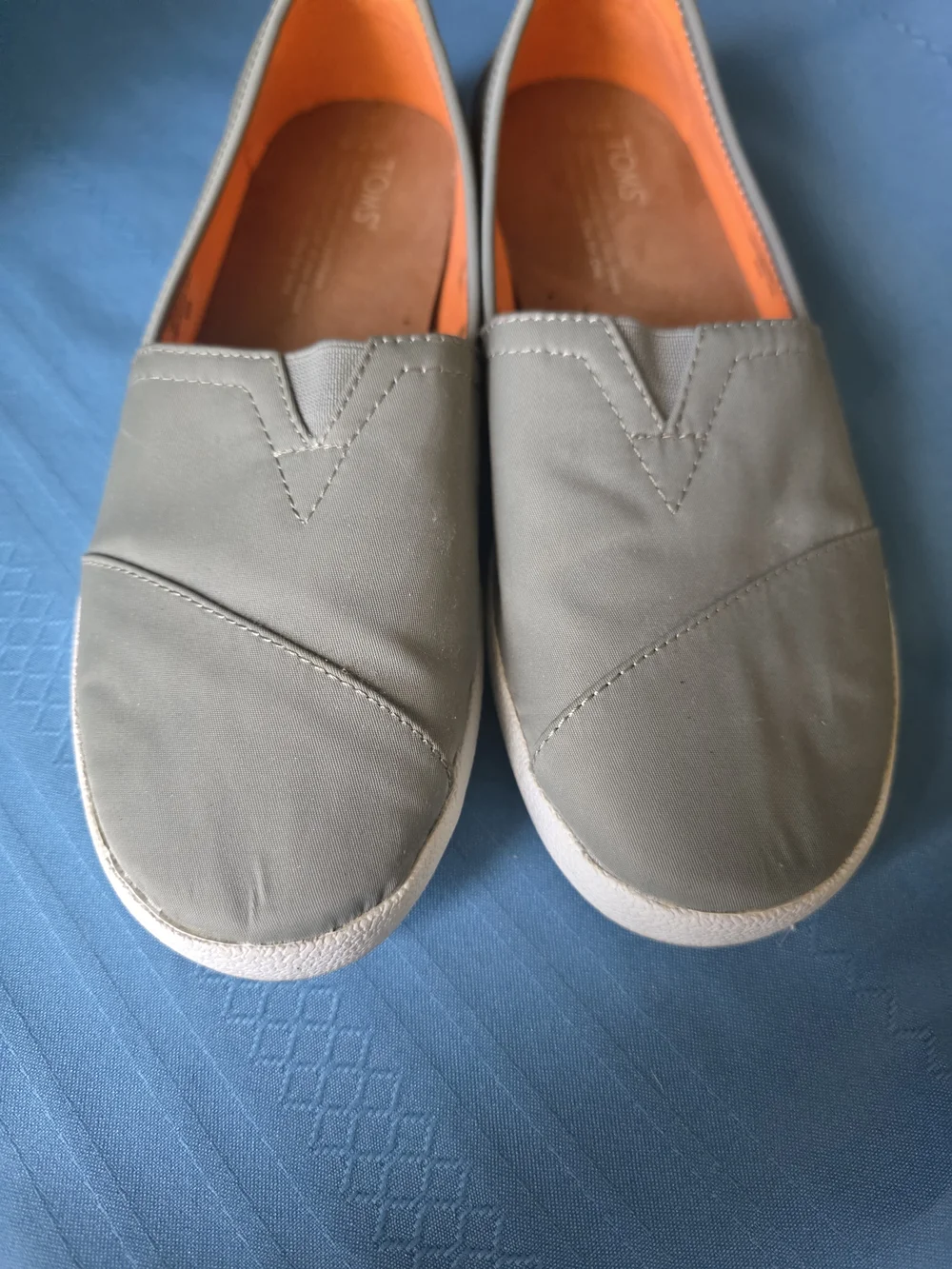 TOMS Gray Slip-On Canvas Shoes Women’s 7.5